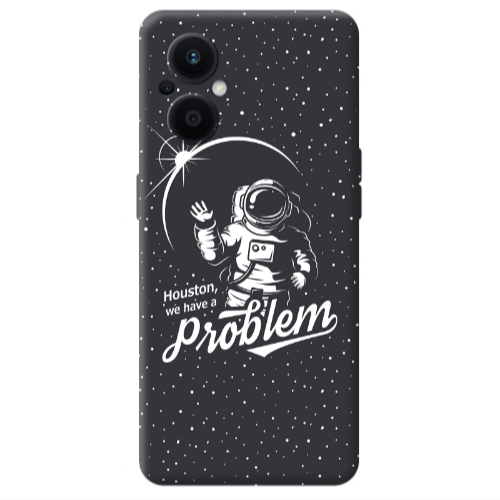 Oppo Reno 7 Lite Houston We Have A Problem Transparent Silicone TPU Θήκη