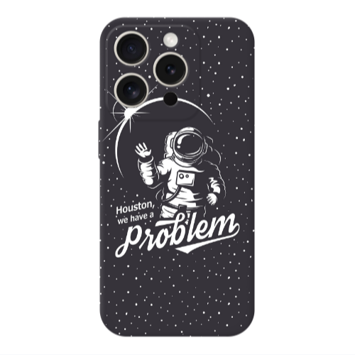Apple iPhone 15 Pro Max Houston We Have A Problem Transparent Silicone TPU Θήκη