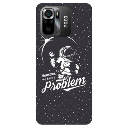 Xiaomi Poco M5 s Houston We Have A Problem Transparent Silicone TPU Θήκη