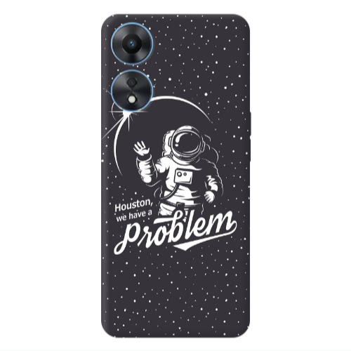 Oppo A 98 Houston We Have A Problem Transparent Silicone TPU Θήκη