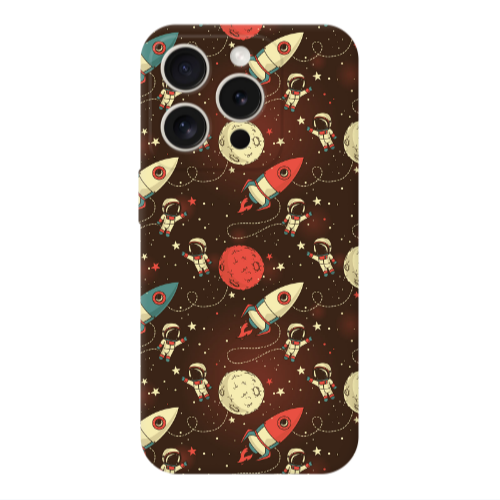 Apple Iphone 16 Pro Max Stars and astronaut Transparent Silicone TPU Θήκη