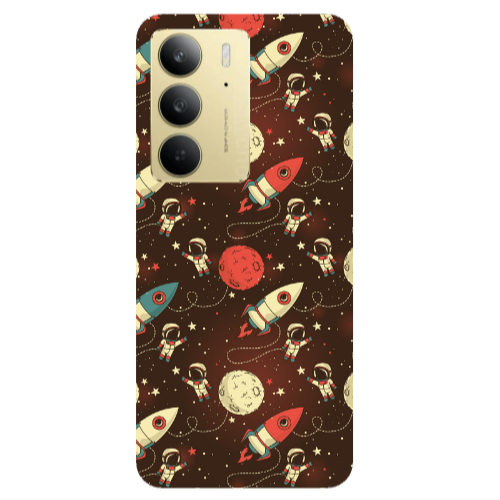 Realme C 75 Stars and astronaut Transparent Silicone TPU Θήκη
