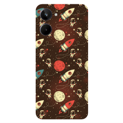 Realme 10 Stars and astronaut Transparent Silicone TPU Θήκη