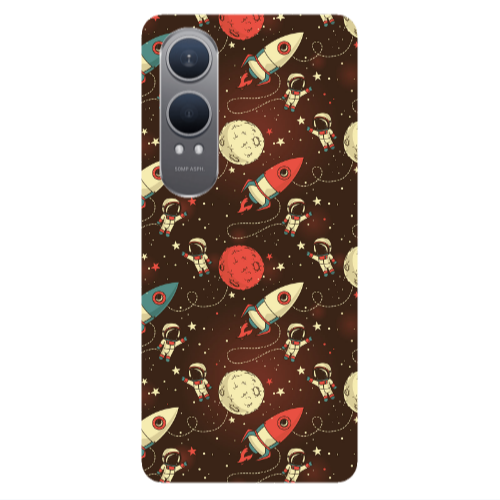 Oneplus Nord Ce 4 lite Stars and astronaut Transparent Silicone TPU Θήκη