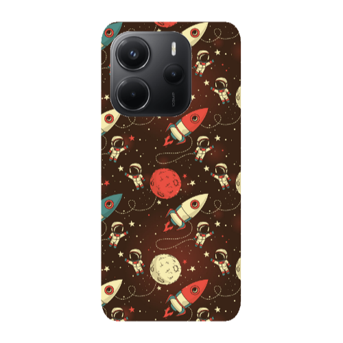 Xiaomi Redmi Note 14 Stars and astronaut Transparent Silicone TPU Θήκη