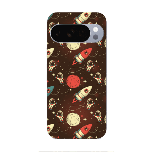 Google Pixel 10 Pro Stars and astronaut Transparent Silicone TPU Θήκη