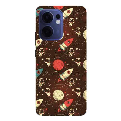 Oppo Reno13 FS Stars and astronaut Transparent Silicone TPU Θήκη