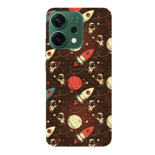Oppo RENO 14 Stars and astronaut Transparent Silicone TPU Θήκη