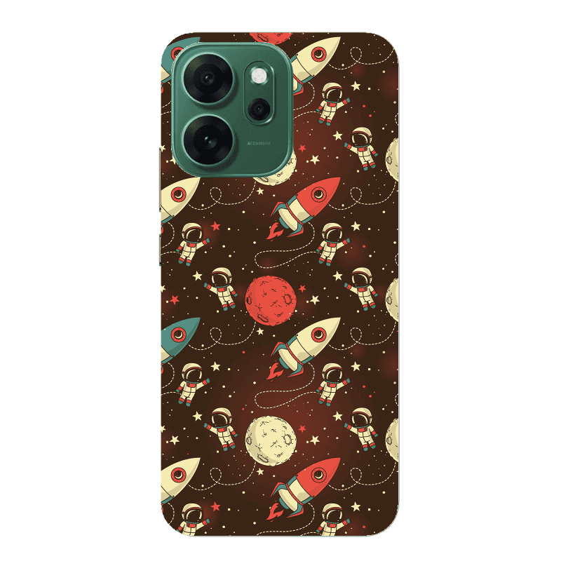 Oppo 14 F Stars and astronaut Transparent Silicone TPU Θήκη
