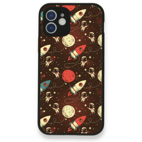 Apple iPhone 12 Stars and astronaut Black Glossy Θήκη