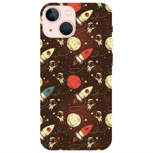Apple iPhone 13 Stars and astronaut Transparent Silicone TPU Θήκη