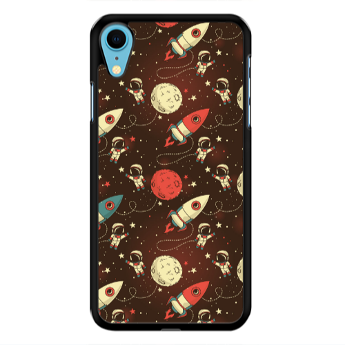 Apple iPhone Xr Stars and astronaut Black Glossy Θήκη