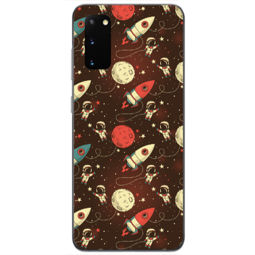 Samsung S20 Stars and astronaut Transparent Silicone TPU Θήκη