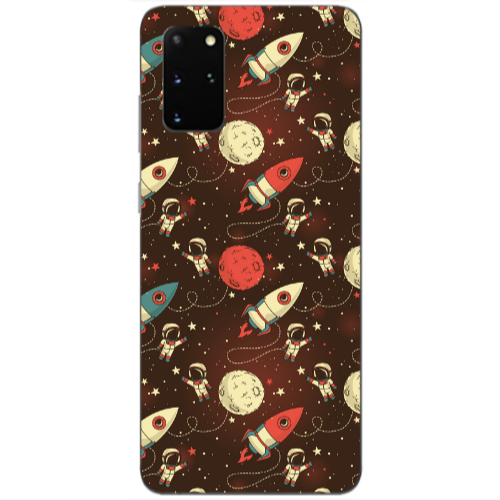 Samsung S20 Plus Stars and astronaut Transparent Silicone TPU Θήκη