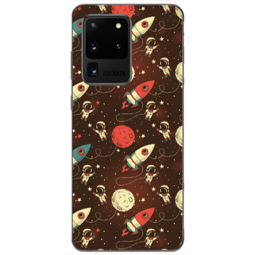 Samsung S20 Ultra Stars and astronaut Transparent Silicone TPU Θήκη