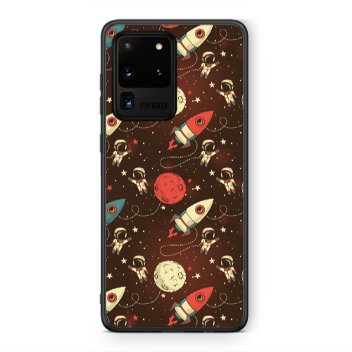 Samsung S20 Ultra Stars and astronaut Black Glossy Θήκη