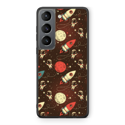 Samsung S21 Stars and astronaut Black Glossy Θήκη