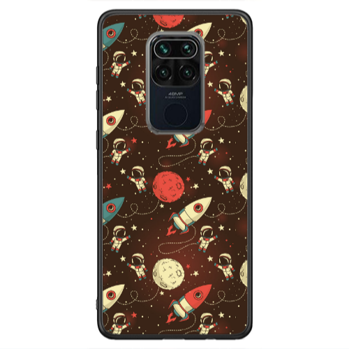 Xiaomi Redmi Note 9 Stars and astronaut Black Glossy Θήκη