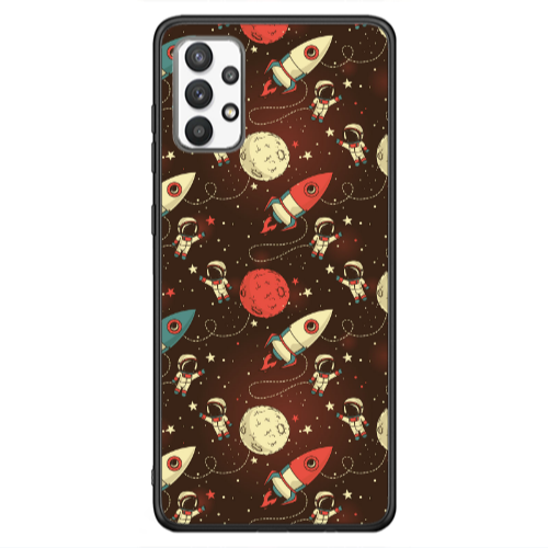 Samsung A13 4G Stars and astronaut Black Glossy Θήκη