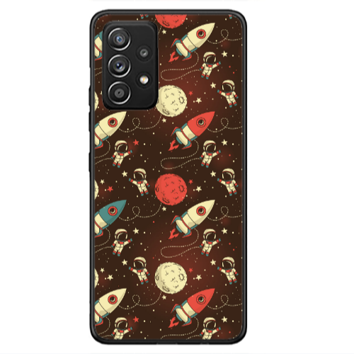 Samsung A33 Stars and astronaut Black Glossy Θήκη