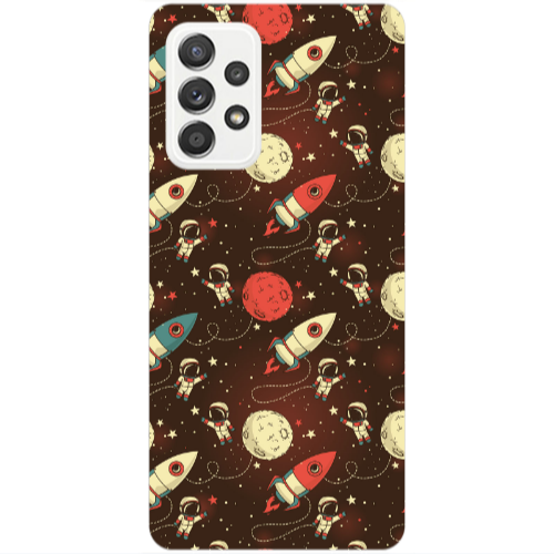 Samsung A53 Stars and astronaut Transparent Silicone TPU Θήκη