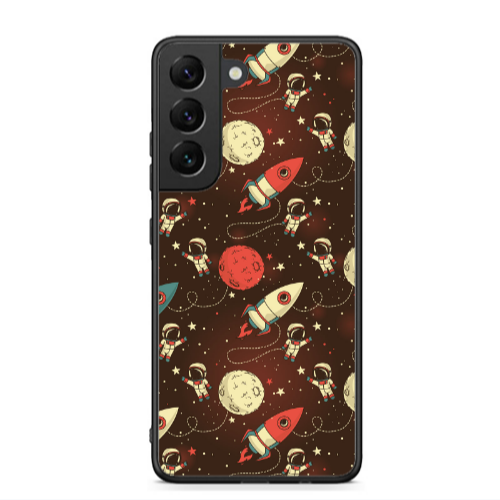 Samsung S22 Stars and astronaut Black Glossy Θήκη