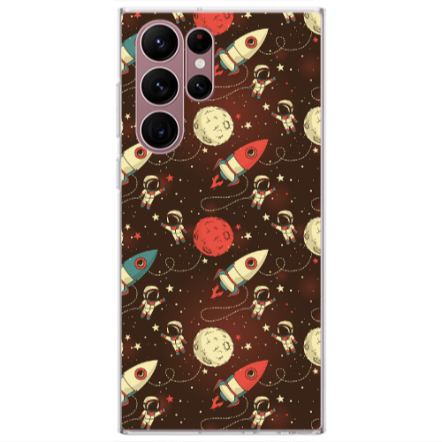Samsung S22 Ultra Stars and astronaut Transparent Silicone TPU Θήκη
