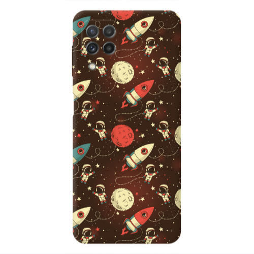 Samsung A22 4G Stars and astronaut Transparent Silicone TPU Θήκη