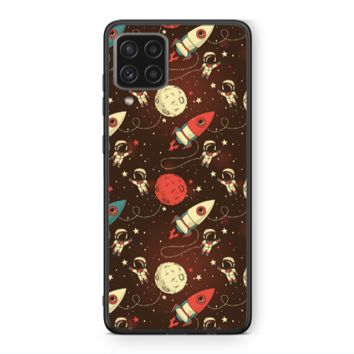Samsung A22 4G Stars and astronaut Black Glossy Θήκη
