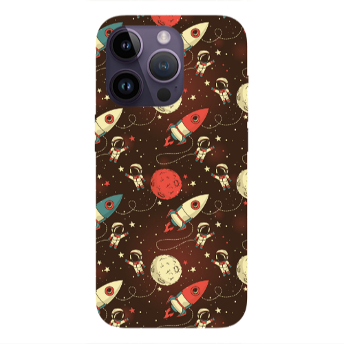 Apple iPhone 14 Pro  Stars and astronaut Transparent Silicone TPU Θήκη