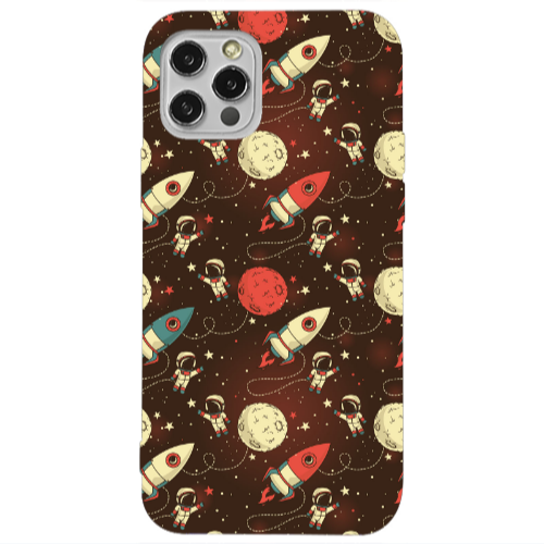 Apple iPhone 12 Pro Stars and astronaut Transparent Silicone TPU Θήκη