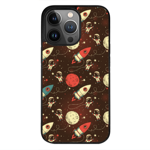 Apple iPhone 11 Pro Max Stars and astronaut Black Glossy Θήκη