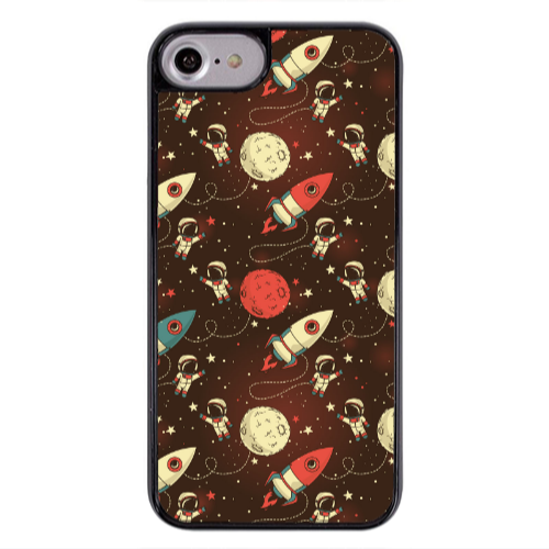 Apple iPhone 7 Stars and astronaut Black Glossy Θήκη