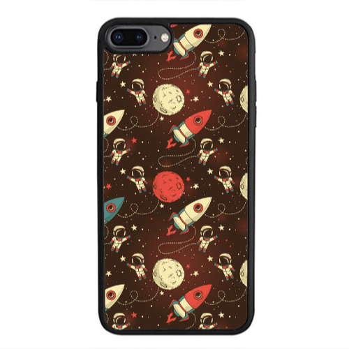 Apple iPhone 7 Plus Stars and astronaut Black Glossy Θήκη