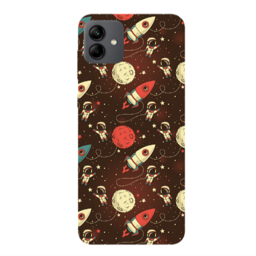 Samsung A04 Stars and astronaut Transparent Silicone TPU Θήκη