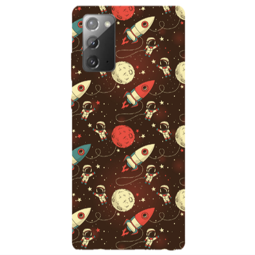 Samsung Note 20 Stars and astronaut Transparent Silicone TPU Θήκη