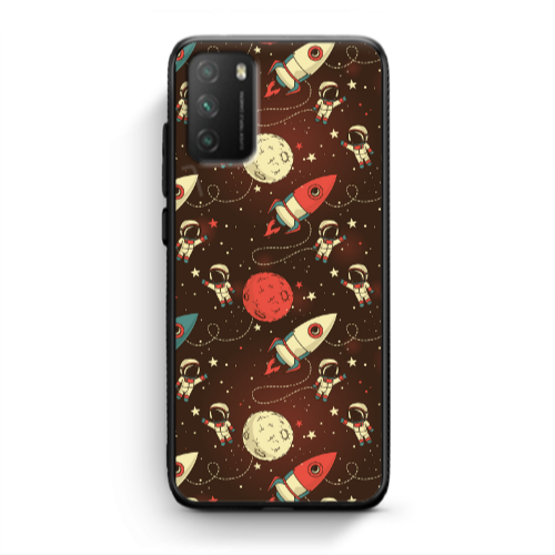 Xiaomi Poco M3 Stars and astronaut Black Glossy Θήκη