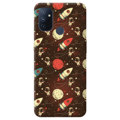 Oneplus Nord 100 Stars and astronaut Transparent Silicone TPU Θήκη
