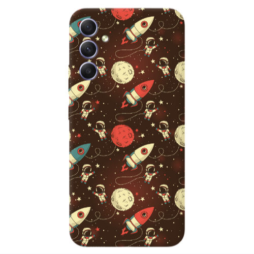Samsung A34 Stars and astronaut Transparent Silicone TPU Θήκη