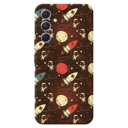 Samsung A54 Stars and astronaut Transparent Silicone TPU Θήκη