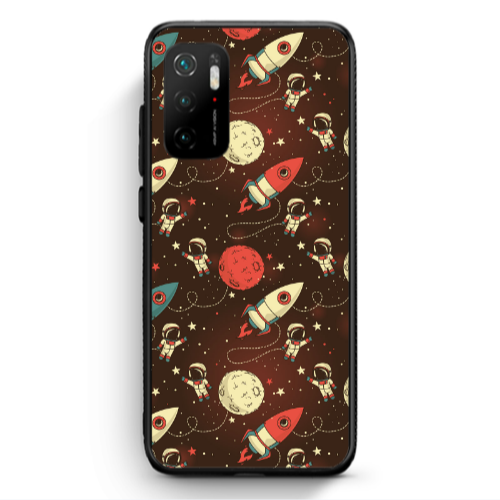 Xiaomi Poco M3 Pro Stars and astronaut Black Glossy Θήκη