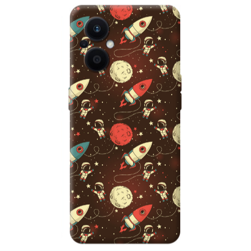 Oppo Reno 7 Lite Stars and astronaut Transparent Silicone TPU Θήκη