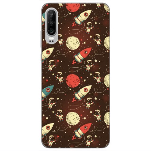Huawei P30 Stars and astronaut Transparent Silicone TPU Θήκη