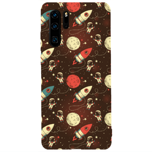 Huawei P30 Pro Stars and astronaut Transparent Silicone TPU Θήκη