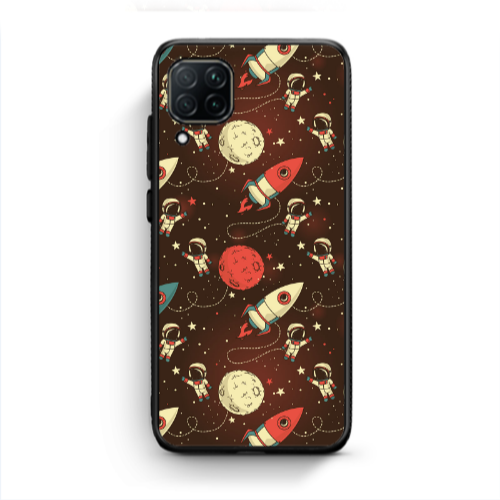 Huawei P40 Lite Stars and astronaut Black Glossy Θήκη