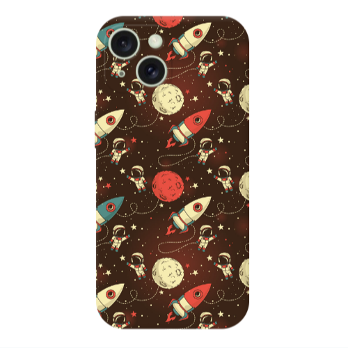 Apple iPhone 15 Plus Stars and astronaut Transparent Silicone TPU Θήκη
