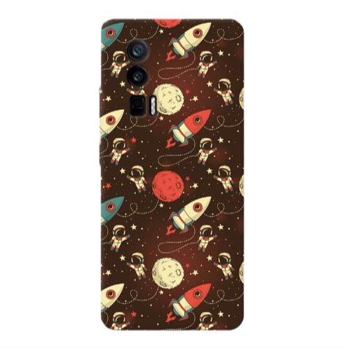 Xiaomi Poco F5 Pro Stars and astronaut Transparent Silicone TPU Θήκη
