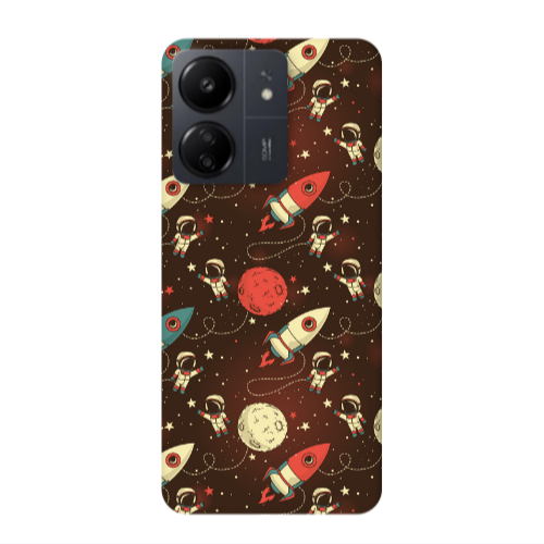 Xiaomi Redmi 13C Stars and astronaut Transparent Silicone TPU Θήκη