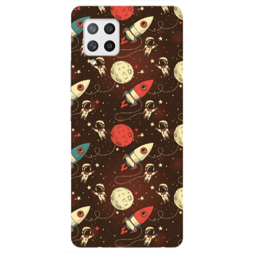 Samsung A42 5G Stars and astronaut Transparent Silicone TPU Θήκη