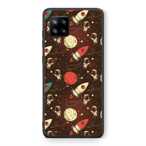 Samsung A42 5G Stars and astronaut Black Glossy Θήκη
